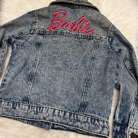 BARBIE Iconic Embroidered Acid Wash Denim Jean Jacket - Picture 5 of 9